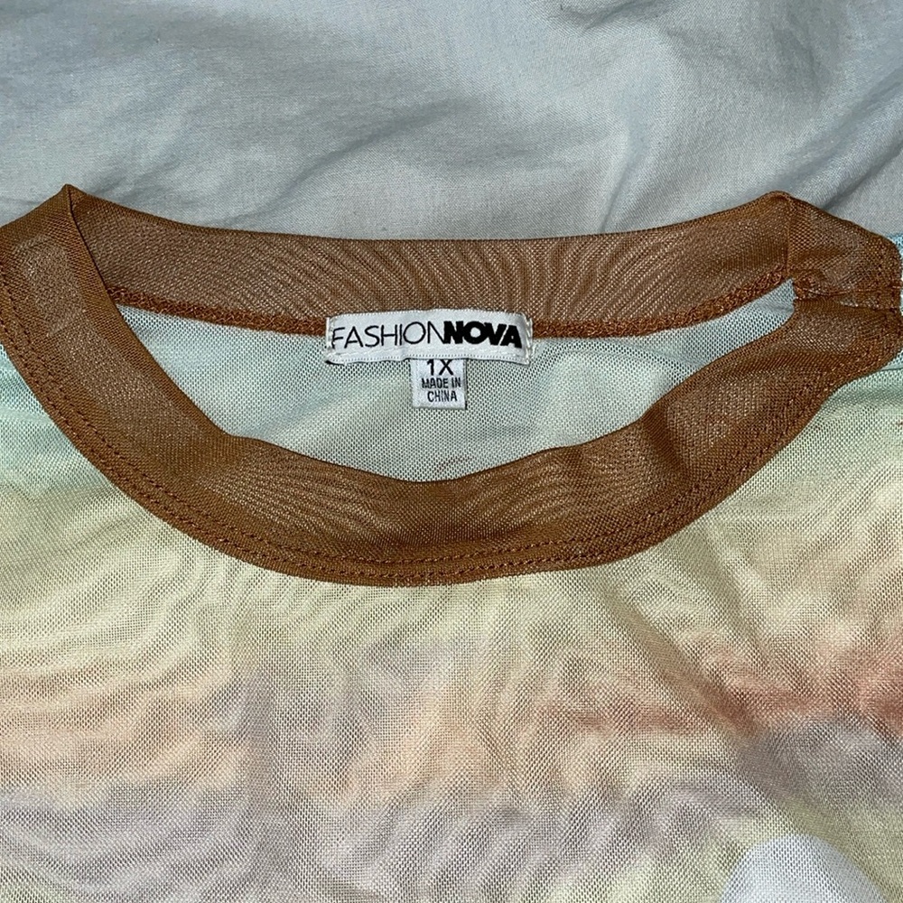 FASHION NOVA see through long sleeve shirt